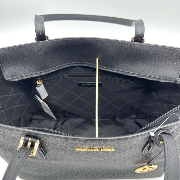 Michael Kors Gilly Tote Bag Black & Trifold Wallet - Picture 7 of 10